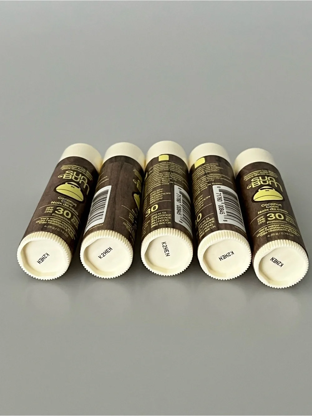 Sun Bum SPF 30 Sunscreen Lip Balm Coconut Lot Of 5